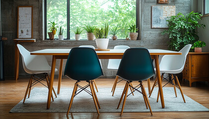 Fototapeta premium Mid-Century Modern Meeting Lounge