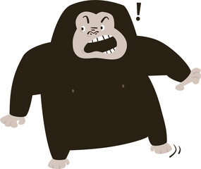 cartoon character monkey gorilla surprised