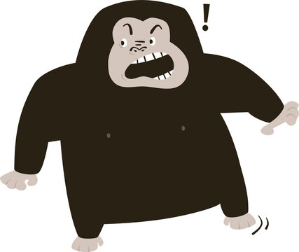 cartoon character monkey gorilla surprised