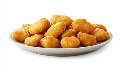 Crispy Chicken Nuggets on a Plate - Delicious Fast Food Snack