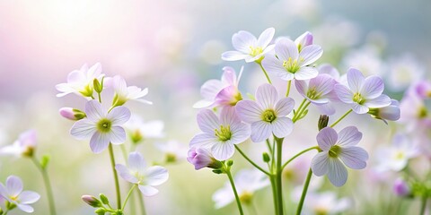 Serenity Japanese Hototogisu Cuckoo Flower Blooming on White Background Tranquil Nature Photography