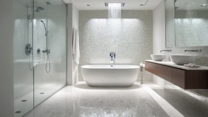 Fototapeta premium modern bathroom sink and faucet