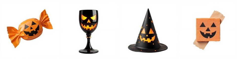 Fototapeta premium Halloween themed treats and decorations