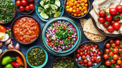 Vibrant Cuisine Display with Natural Lighting and Decor