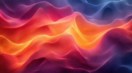 Fototapeta premium Abstract colorful wavy background with vibrant shades of red, orange, yellow, and blue.