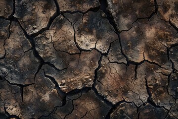 Dry  cracked dirt texture for creative background