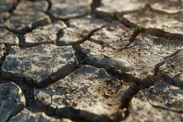 Fototapeta premium cracked earth dry cracked earth