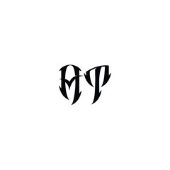 Obraz premium AT monogram logo design letter text name symbol monochrome logotype alphabet character simple logo