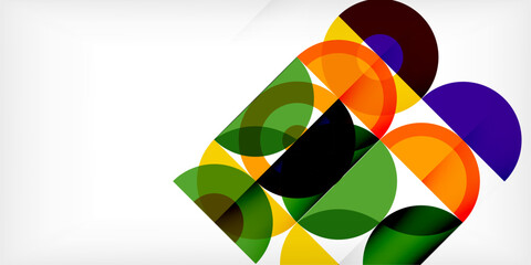 Colorful circle abstract background. Template for wallpaper, banner, presentation, background