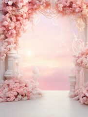 Wedding backdrop, vignette, background. Wedding decorations.