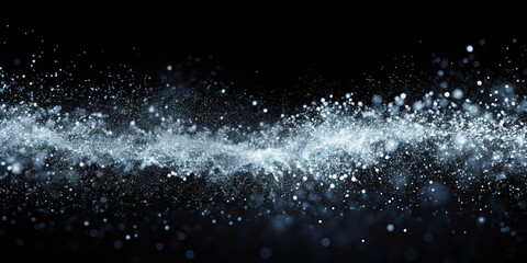 Obraz premium Silhouette abstract background with white particles