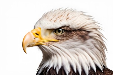 Obraz premium Bald eagle on white background, Ai Generated