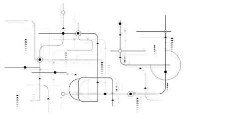 Vectors Abstract connecting lines and dots. Social networking, network connection and global communication technology background