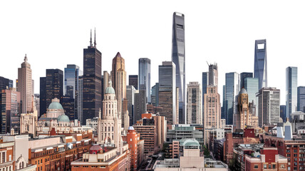 Obraz premium Skyline Panorama on the transparent background