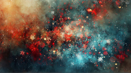 red and white abstract