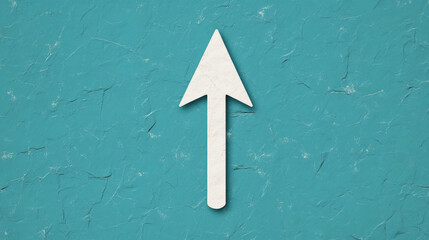 Simple Minimalist Upward Arrow Icon Design