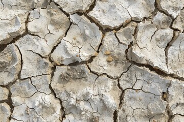 Dry cracked soil symbolizes drought and climate challenges.