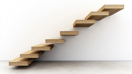 Modern Floating Wooden Staircase Design