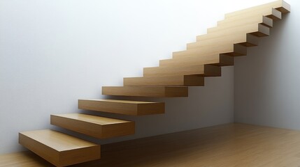 Modern Minimalist Wooden Staircase Design