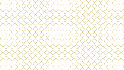 Golden Lattice: Symmetry in Floral Geometry.  intricate, repetitive pattern and the delicate use of gold lines to create a floral-like design. Luxurious white and gold seamless geometric pattern. 