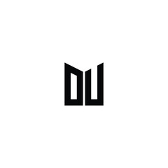 DU monogram logo design letter text name symbol monochrome logotype alphabet character simple logo