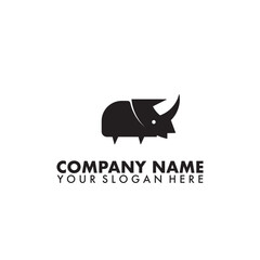 Beatle Rhinoceroses black logo vector 