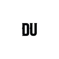 DU monogram logo design letter text name symbol monochrome logotype alphabet character simple logo