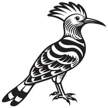 recommend clip art: Minimalist Hoopoe Bird Vector Silhouettes Elegant Design Collection