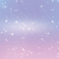 White snowflakes and ice on a light color background. Winter abstract background	
