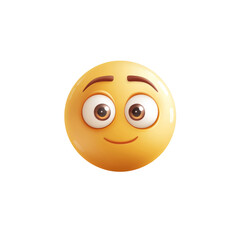 Fototapeta premium 3d smiley face with a smile