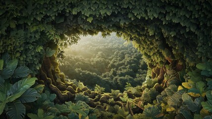 Aerial top view forest tree, Rainforest ecosystem background, green tree forest view