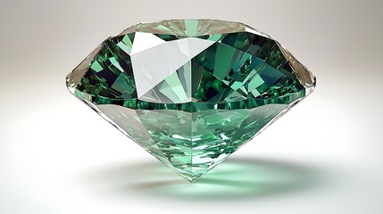 Green Gemstone Diamond Facets Crystal Jewel Luxury