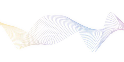 Abstract color wave lines blend tool smooth stylized stripe line white paper wave background. Design for banner, poster, wallpaper, business vector illustration.