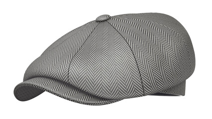 Newsboy cap isolated on white background - 3D illustration
