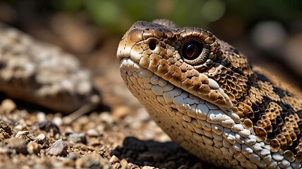 Lizard,  A Close-Up of a Lizard's Face, Revealing its Intricate Scales and Sharp Gaze