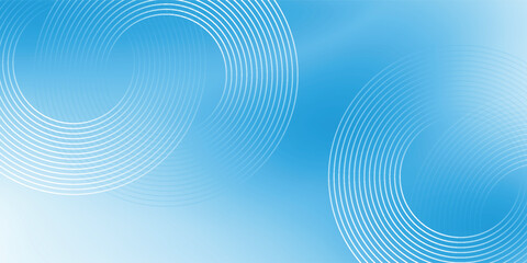 Abstract circle lines on light blue background.