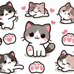 Cute Cat Vectors & Illustrations