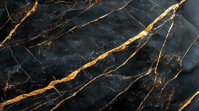 Black marble with gold veins
