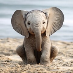 close up of an elephant

