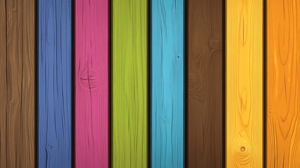 Vibrant Geometric Patterns on Colorful Wood Background