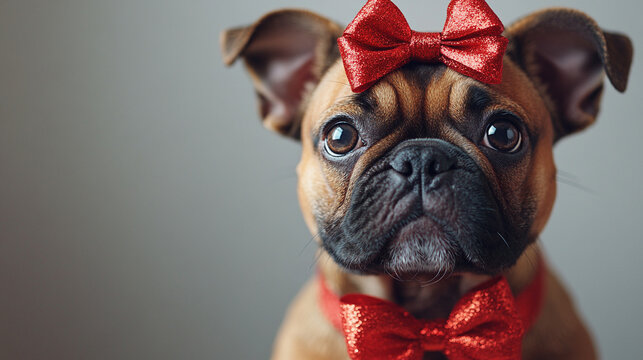 Banner happy dog present for christmas birthday
