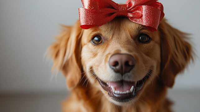 Banner happy dog present for christmas birthday
