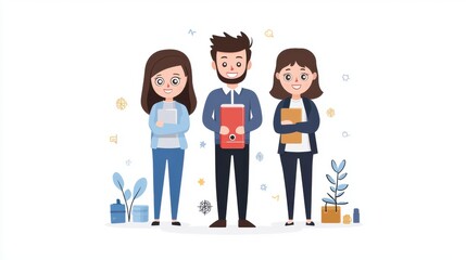 Obraz premium Customer retention, magnet attracting customers, flat design illustration ,clean background