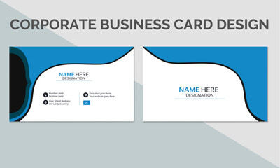 Corporate modern and clean unique professional business card design with color variations