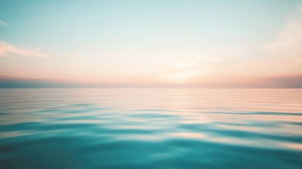Fototapeta premium Serene Ocean Horizon at Sunrise