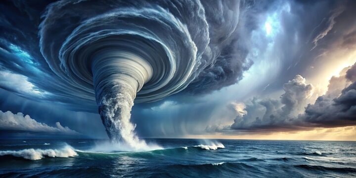 natural disaster over ocean