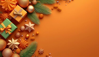 Christmas bright background with space for text. Billboard and advertising concept.