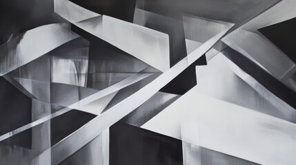 Fototapeta premium Abstract Composition of Overlapping Geometric Shapes