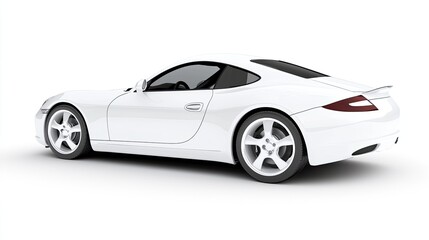 Fototapeta premium Sleek White Sports Car