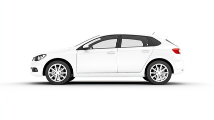 Obraz premium Sleek White Hatchback Car